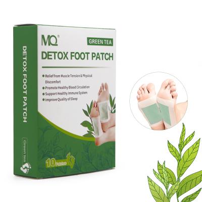 China Toxin Repellent Health Care Supply OEM Bamboo Detox Foot Patches Green Tea Detox Food Pads Herbal Foot Patch for sale