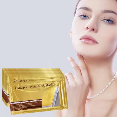 China Women Beauty Wrinkle Nourishing Anti Aging Whitening Gold Collagen Crystal Neck Mask for sale