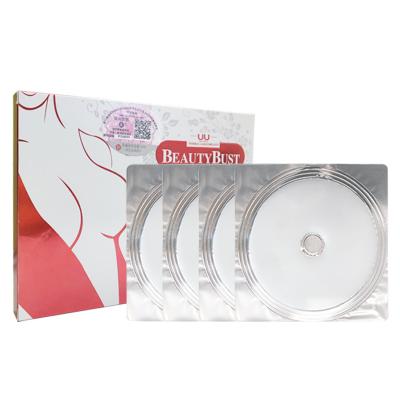 China Female Breast Private Label Breast Sheet Mask For Breast Lift Firming Enlargement White/Gold for sale