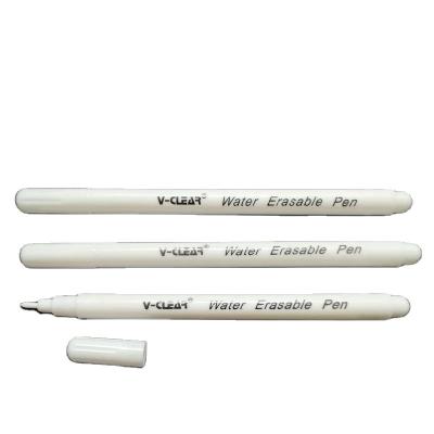 China White Water Soluble Marker Pen for Fabric Marking Pen Textile Marker Water Erasable Dark Pen for Dark Leather White Water Marking Erasable Pen for sale