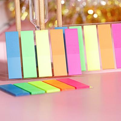 China Self Adhesive Cute Sticky Notes Post Office School Supplies Scratch Stationery Rainbow Memo Pad Index Notepad Adhesive Notebook Planner for sale