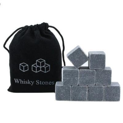 China Natural Metal Whiskey Stones Sipping Bar Ice Cube Whiskey Stone Whiskey Rock Cooler Wedding Favor Christmas Bar for sale