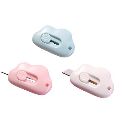 China Kawaii Rabbit Cloud Color Mini Portable Utility Knife Paper Cutter Cutting Razor Blade Office Stationery Paper Cutting Supplies Utility Knife for sale