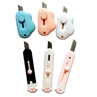 China Cute Cloud Mini Small Pocket Sized Craft Serving Knife Wrapping Paper Student Art Supplies Utility Knife Box Envelope Cutter Paper Cutter for sale