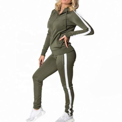 China Breathable High Quality Custom Women Jogging Sports Sets Workout Plain Tracksuits For Women for sale