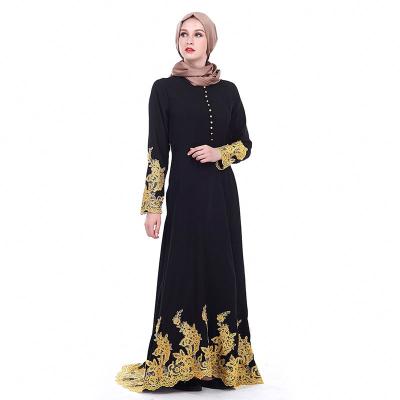 China Muslim Material Malaysia Lace Muslim Dress New Style Soft Feeling Tanning Islamic Abaya In Dubai for sale