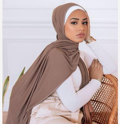 China High Quality Muslim Hijab Tank Top Adult Woman Hijab Wrap Shawl Cotton Elastic Material Hijab 180*80cm for sale