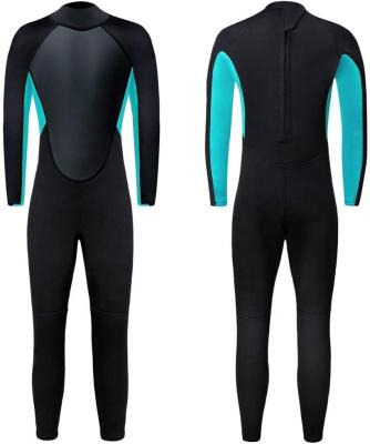 China Antibacterial Neoprene One-piece Hot Sale 3mm Child Zipper Wetsuit Kids Back Wetsuit For Canyoning Downhill Surfing Scuba Diving Suit for sale