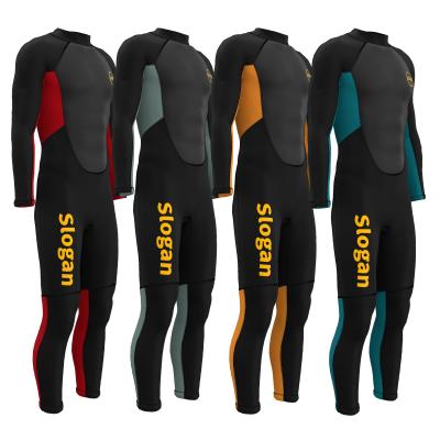 China Wholesale Logo Long Sleeve Back Zipper 3mm Custom Antibacterial Neoprene Men's Diving Surfing Wetsuit Wetsuits for sale