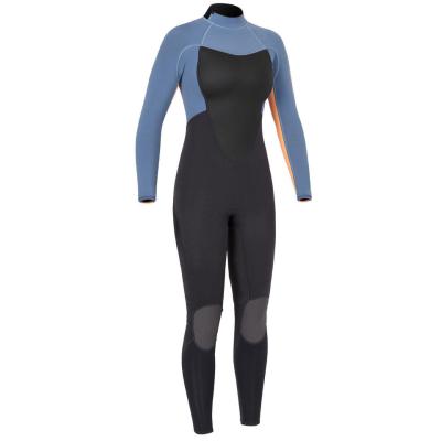 China Factory Logo 3mm Neoprene Scuba Diving Suit Zip Surf W Antibacterial Neoprenanzug Long Back Womens Wetsuits Custom Sleeve for sale