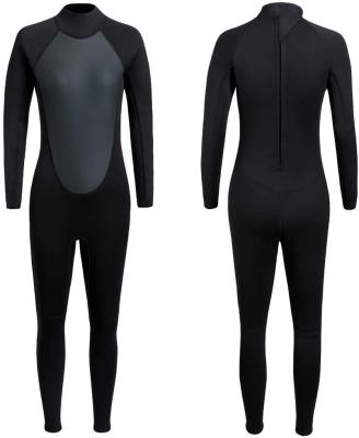 China Hot Sale 3mm Neoprene Wetsuit Antibacterial One Piece Back Zip Up Wetsuit Women Diving Suit Surfing Wetsuit for sale