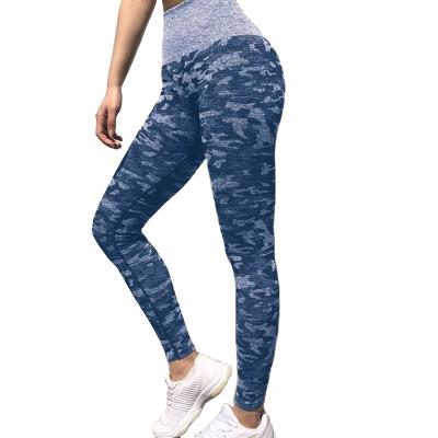 China Antibacterial Fitness Sports Yoga Women High Waist Workout Butt Lift Camouflage Gaiters for sale