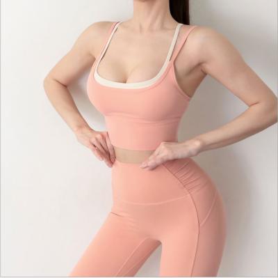 China Women Gym Yoga Sets Manufacturer 2 Pcs Women Breathable Sports Bra And Leggings Yoga Sets for sale