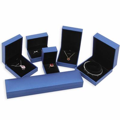 China Wholesale Luxury Custom Logo Printed Paper Gift Packaging Eco - Friendly Boxes Jewelry Box Blue for sale