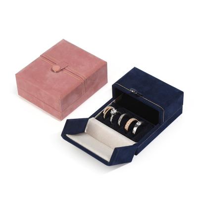 China Hot Selling Portable Jewelry Storage Case Eco-Friendly Small PU Leather Jewelry Travel Box for sale