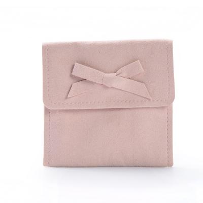 China Wholesale Bowknot Logo Custom Jewelry Packaging Bags Custom Jewelry Packaging Display Velvet Jewelry Pouches for sale