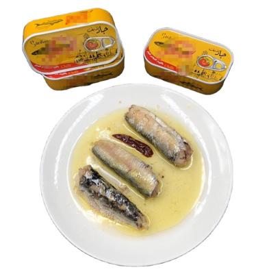 China Canned (Pack of 50) 4.41 oz Tins Canned Sardines Fish with Soybean Oil for sale