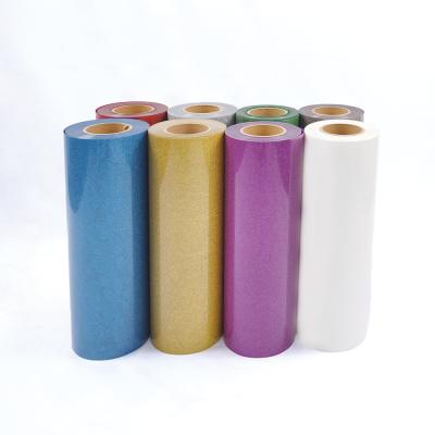 China Various Textile T-shirts Wholesale Vinyl Color Glitter Heat Transfer Film For Apparel for sale