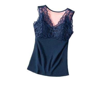 China Plus Size Lady's V-Neck Sling Thickened Lace V-Neck Lady Hot Camisole for sale