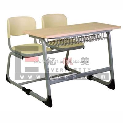 China Traditional antique wooden chair and double high school desk for the student for sale