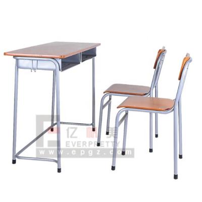 China Wholesale Traditional High School Furniture Wooden Student Desk Chair Double for sale