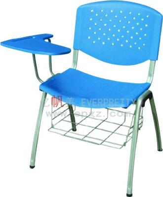 China EVERPRETTY School Furniture Modern Plastic Sketching Chair with Wooden Notepad and Net Drawer for sale