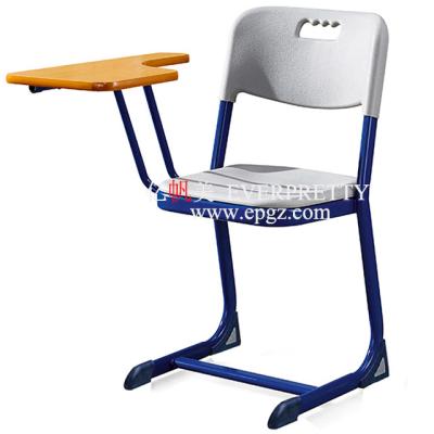 China Contemporary Universal Conference Plastic Hall Chair Student Training Chair With Writing Board for sale