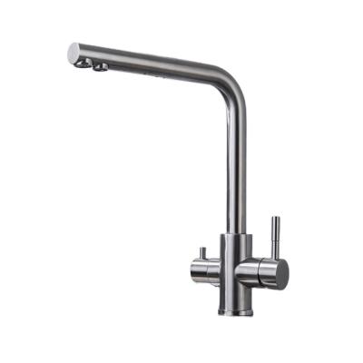 China Contemporary Double Switch Design Kitchen Faucet With High Quality Ceramic Valve Core For House for sale