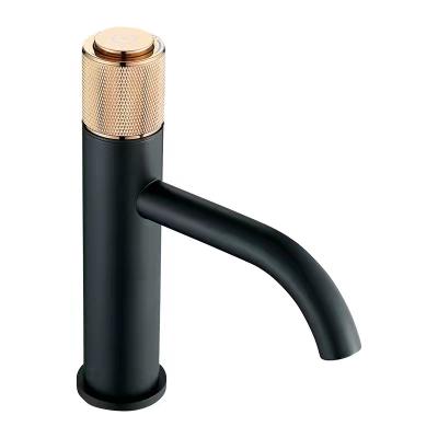 China JDOOR Contemporary Bathroom Basin Faucet Ware Faucets Single Level Sanitary Basin Faucet Golden Black for sale