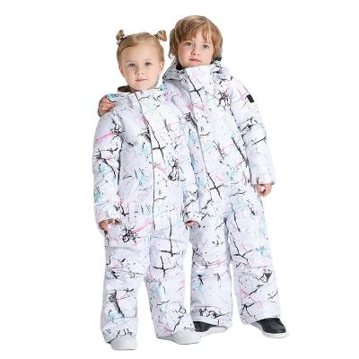 China Waterproof Kids Ski Suits Girls Boys Skiing One Piece Winter Clothing Set Kids Warm Overalls Snowboard Waterproof Warm Jackets for sale