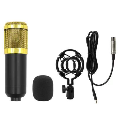 China BOM 800 Live Streaming Equipment Studio Microphone Kit With Multifunction Condenser Headphone Microphone Wholesale Microphone With V8 Card And Stand for sale