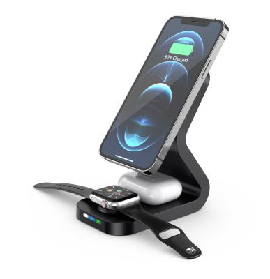 China Magnetic Charger 3 In One 1 Multifunctional Wireless Charger Dock Station 10W Phone Mount Wireless Charger for sale