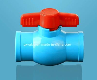 China Super Blue Color PVC Ball Valve Manual Driving Mode Samples US 5/Piece Request Sample for sale