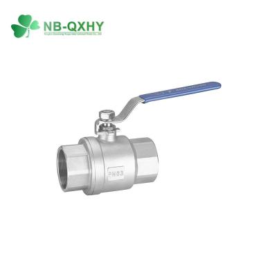 China NPT Standard Two Piece Industrial Stainless Steel Ball Valve for Plastic Products for sale