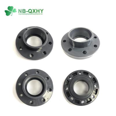 China PVC Deep Gray Flange for DIN Standard Pn16 Pressure Pipe Fitting Plastic PVC Flange for sale