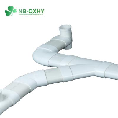 China Equal UPVC PVC Plastic Flat Mouth Sewage Ellipse Drain Pipe Fitting System for Bathroom for sale