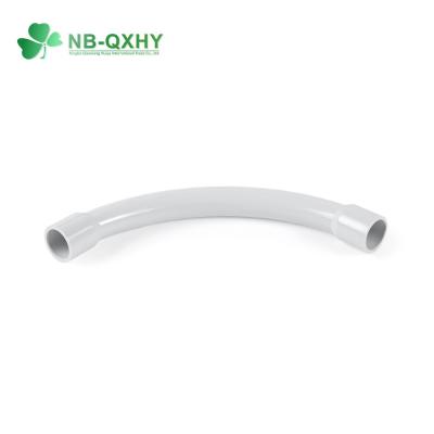 China High Thickness PVC UPVC Electrical Conduit 90 Degree Elbow for Electrical Connections for sale