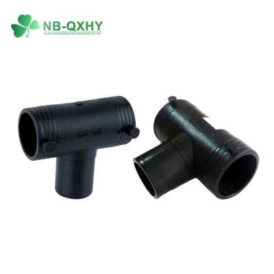 China Código de cabeza redonda HDPE Electrofusion Fitting Equal Tee para inyección de suministro de gas moldeado en venta