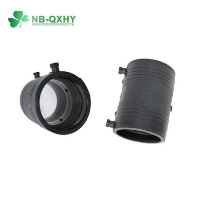 China Muestras PE100 315mm Fuente de suministro de gas Electrofusión Acoplamientos de acoplamiento HDPE Acoplamiento de plástico en venta