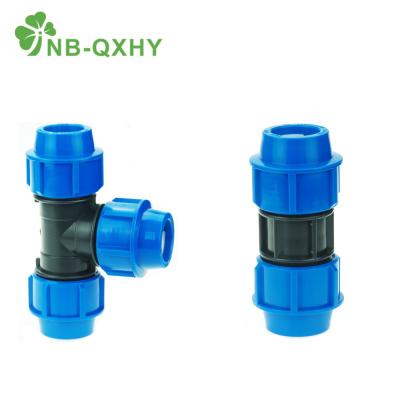 China OEM Blue Turkey NB-QXHY PP Compressão de Elbow Tee com rosca para irrigação à venda