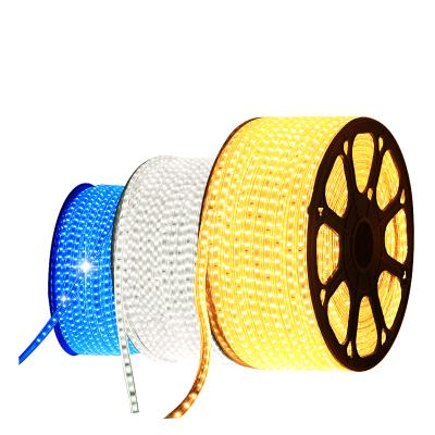 China AC110v 220v Cheap outdoor decoration RGB 5050 hotel waterproof IP65 led strip lights for sale