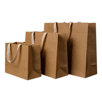 China Recyclable Custom Kraft Paper Bag Recycled Paper Take Away Food Packaging Brown Kraft Paper Bag for sale