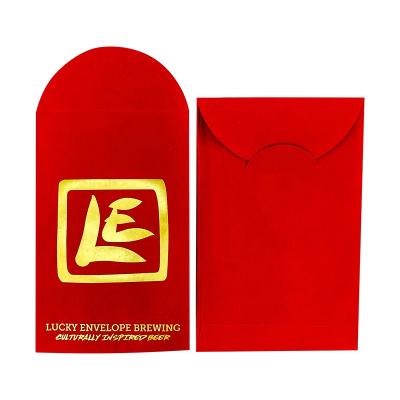 China Repurposed Materials Wholesale Red Packets Envelope Logo Custom Made for sale