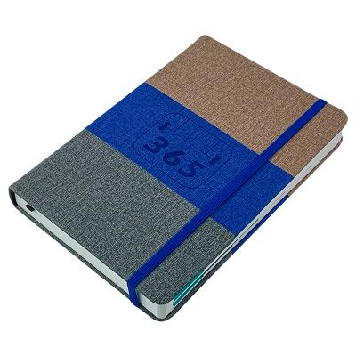 China Custom Embossed Hardcover Book Colorful Logo PU Notebook Planner Embossed Leather Notebook for sale