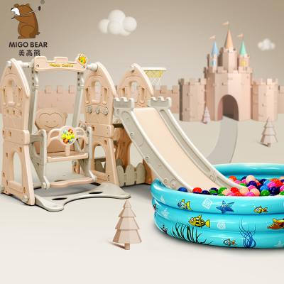 China Kinds Play Indoor Kids Slide Castle Design Indoor Plastic Ball Pool And Small Indoor Slide Kids For Sale Kids Toddler Slide for sale