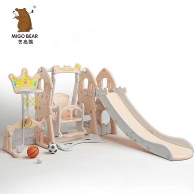 China Kinds Indoor Playground Combination Indoor Playground Combination Slide And Swing Basketball Football Kids Indoor Slide And Swing for sale