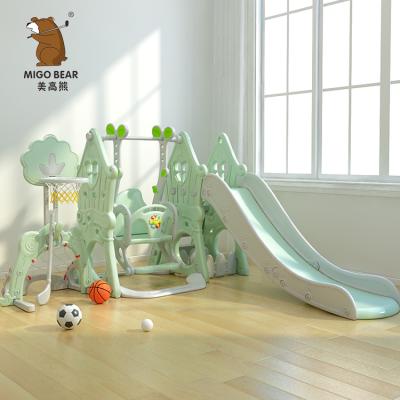 China Foldable Indoor Plastic Kids Playground Slide Swing Garden Child Slide For Sale for sale