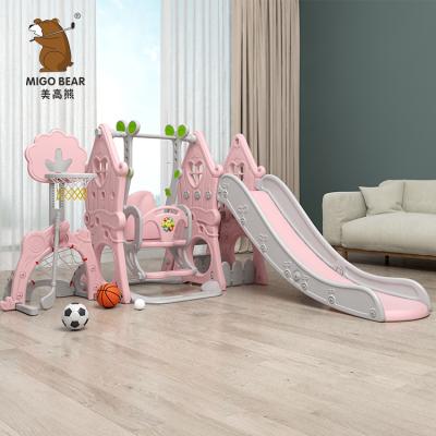 China Amusement Park Foldable Indoor Playground Indoor Plastic Children Kids Swing and Slide Set for Children for sale