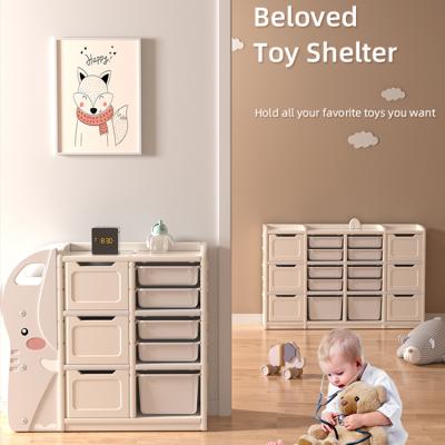 China Modern Kids Toy Storage Organizer Hot Sell Foldable Shelf Shelf Toys Drawers Storage Rack Cabinets for sale