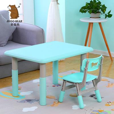 China Easy Wholesale Cheap Kids Furniture Bedroom School Party Activity Assembly Table And Chair Indoor Plastic Set for sale